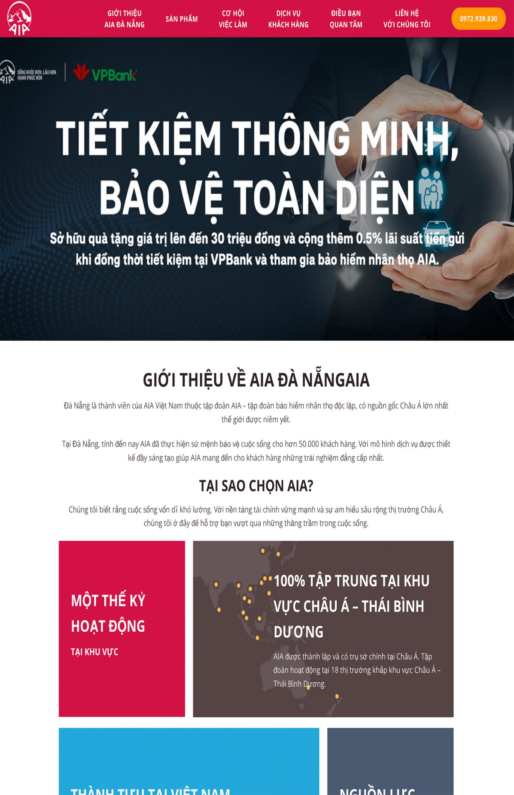 Mẫu website công ty bảo hiểm nhân thọ