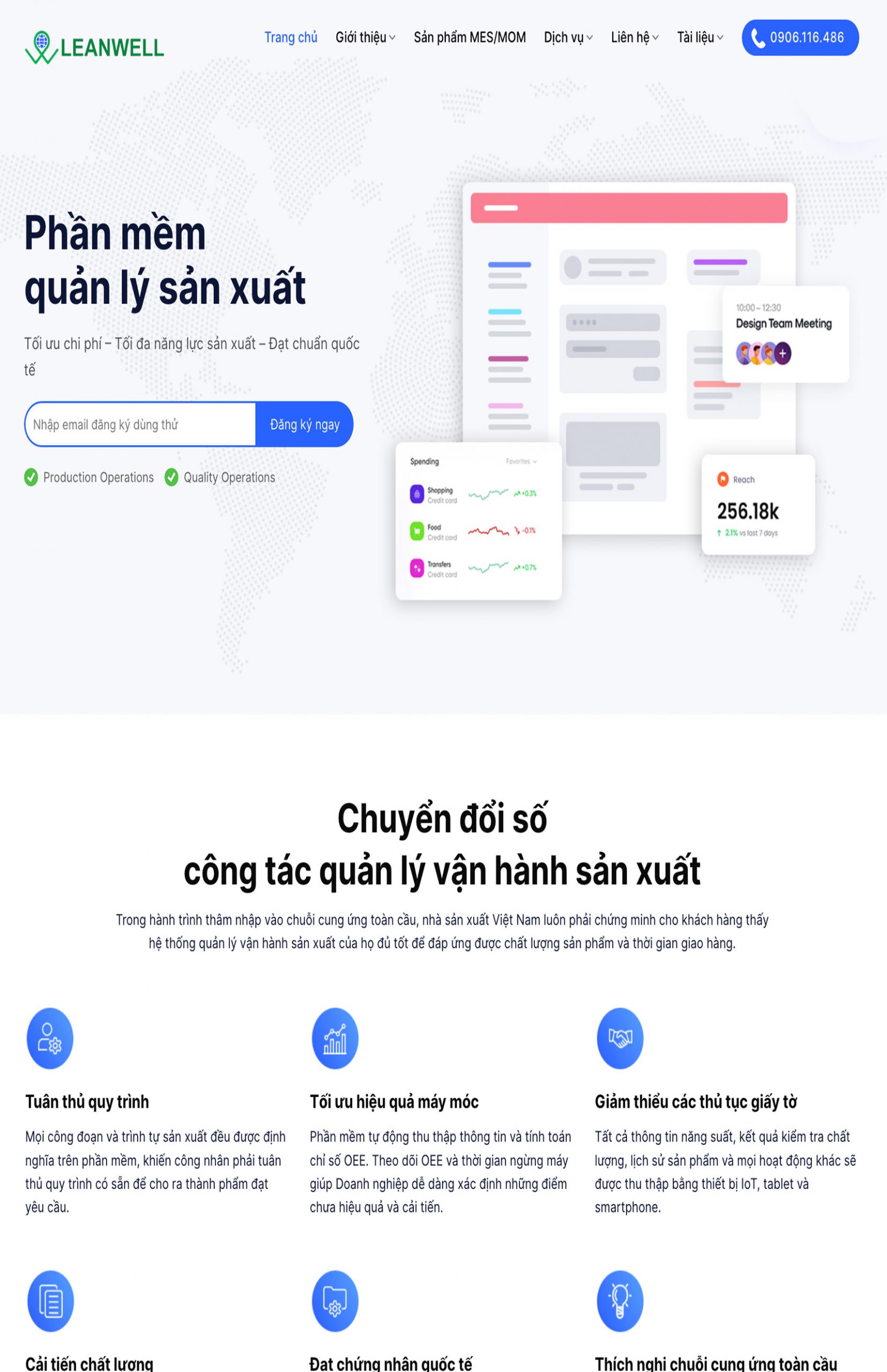 Mẫu website công ty chuyển đổi số
