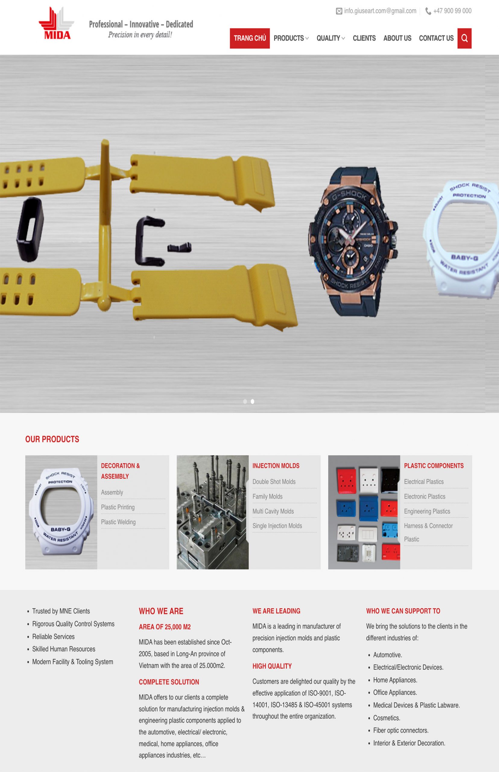 Mẫu website giới thiệu công ty bán máy công nghiệp