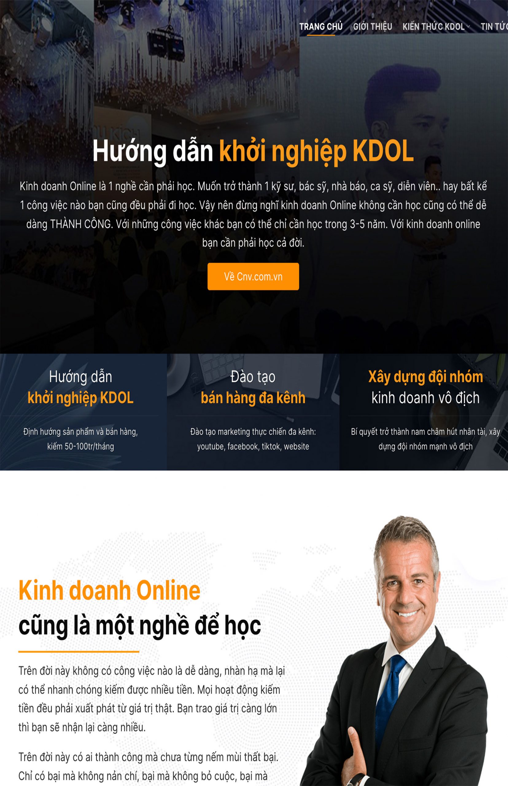Mẫu website giới thiệu diễn giả KOL