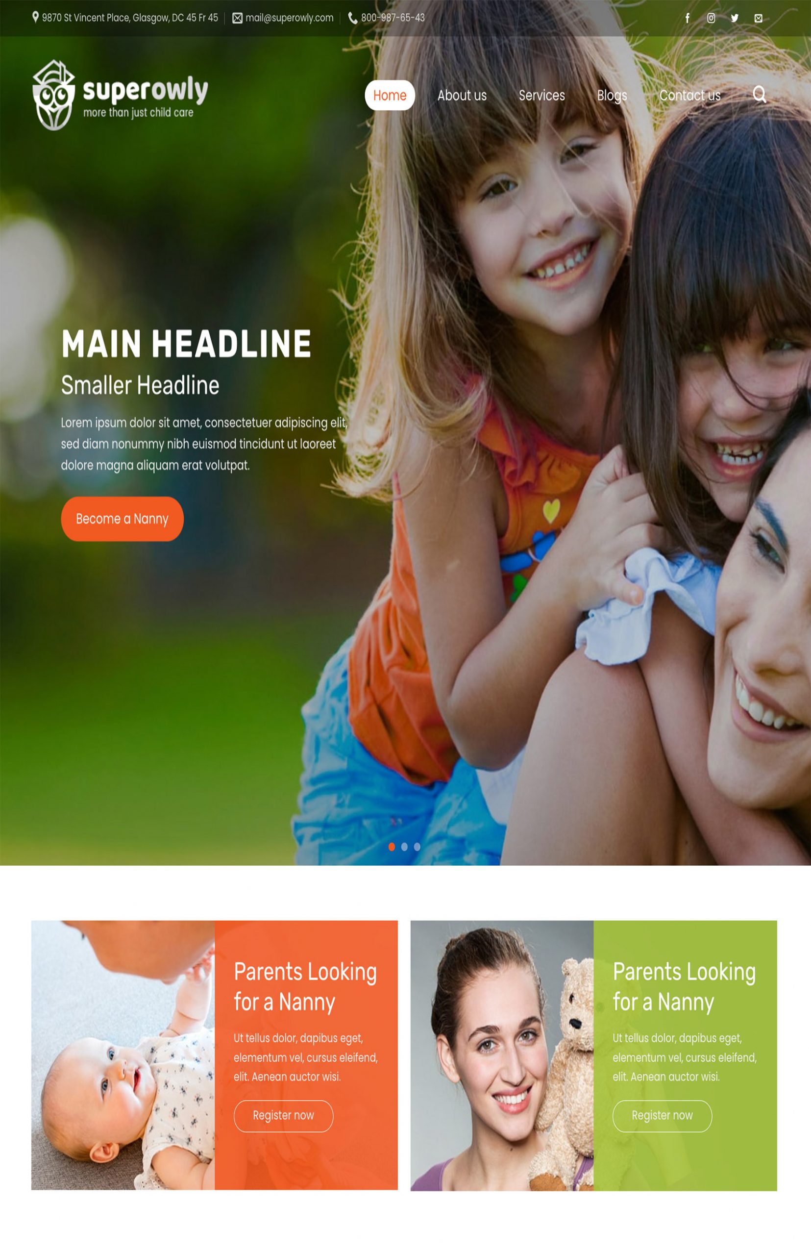 Mẫu website trung tâm năng khiếu trẻ em