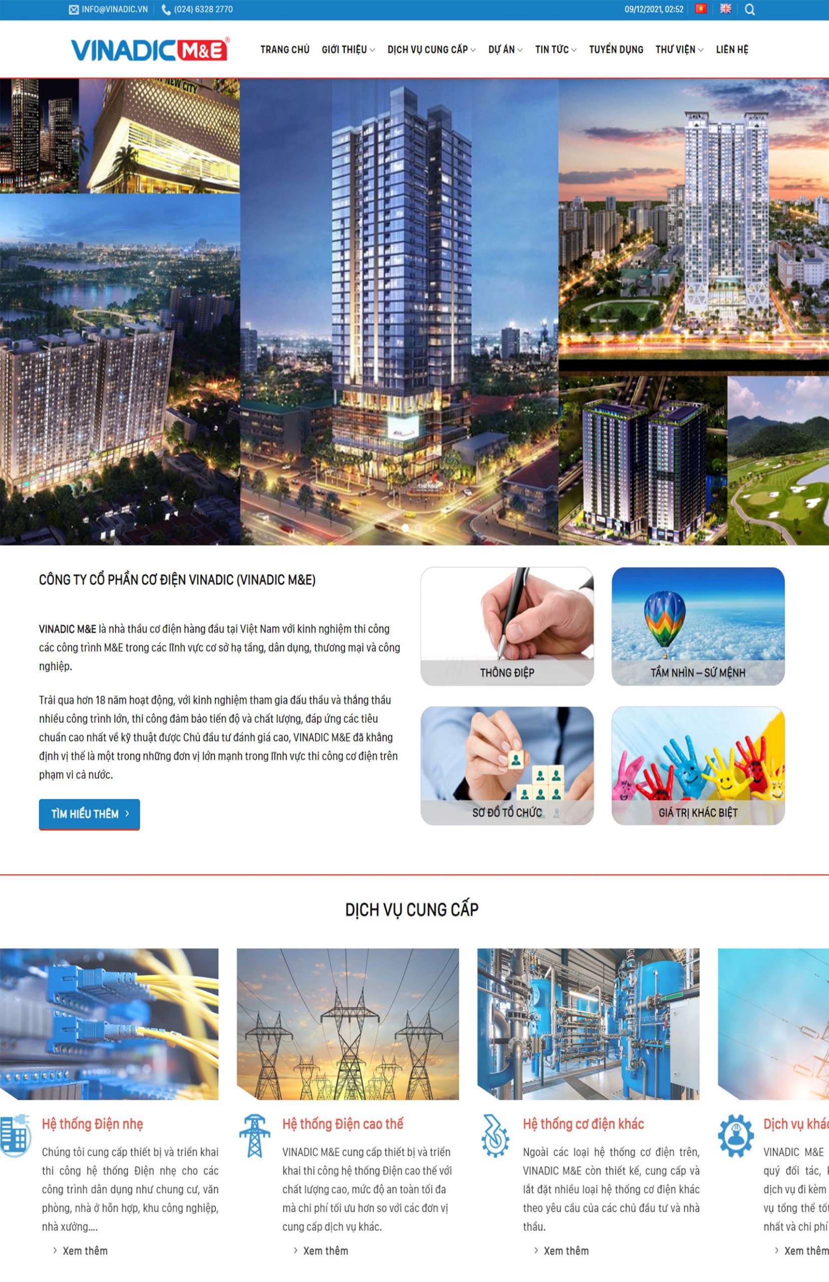 Thiết kế web giới thiệu công ty, dịch vụ đẹp