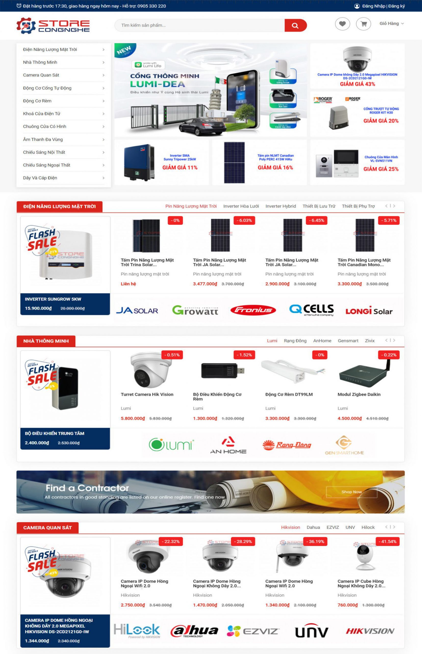 Thiết kế web máy tính camera, thiết bị công nghệ số