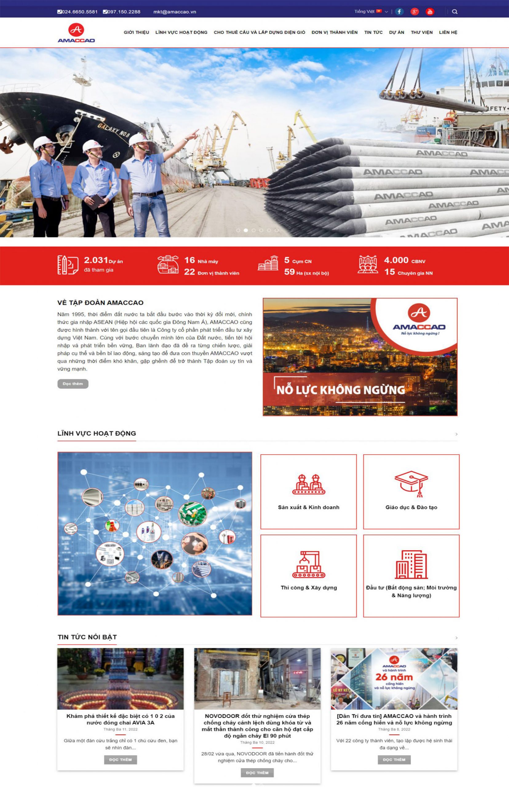 Thiết kế web về công ty xây lắp, công ty xây dựng