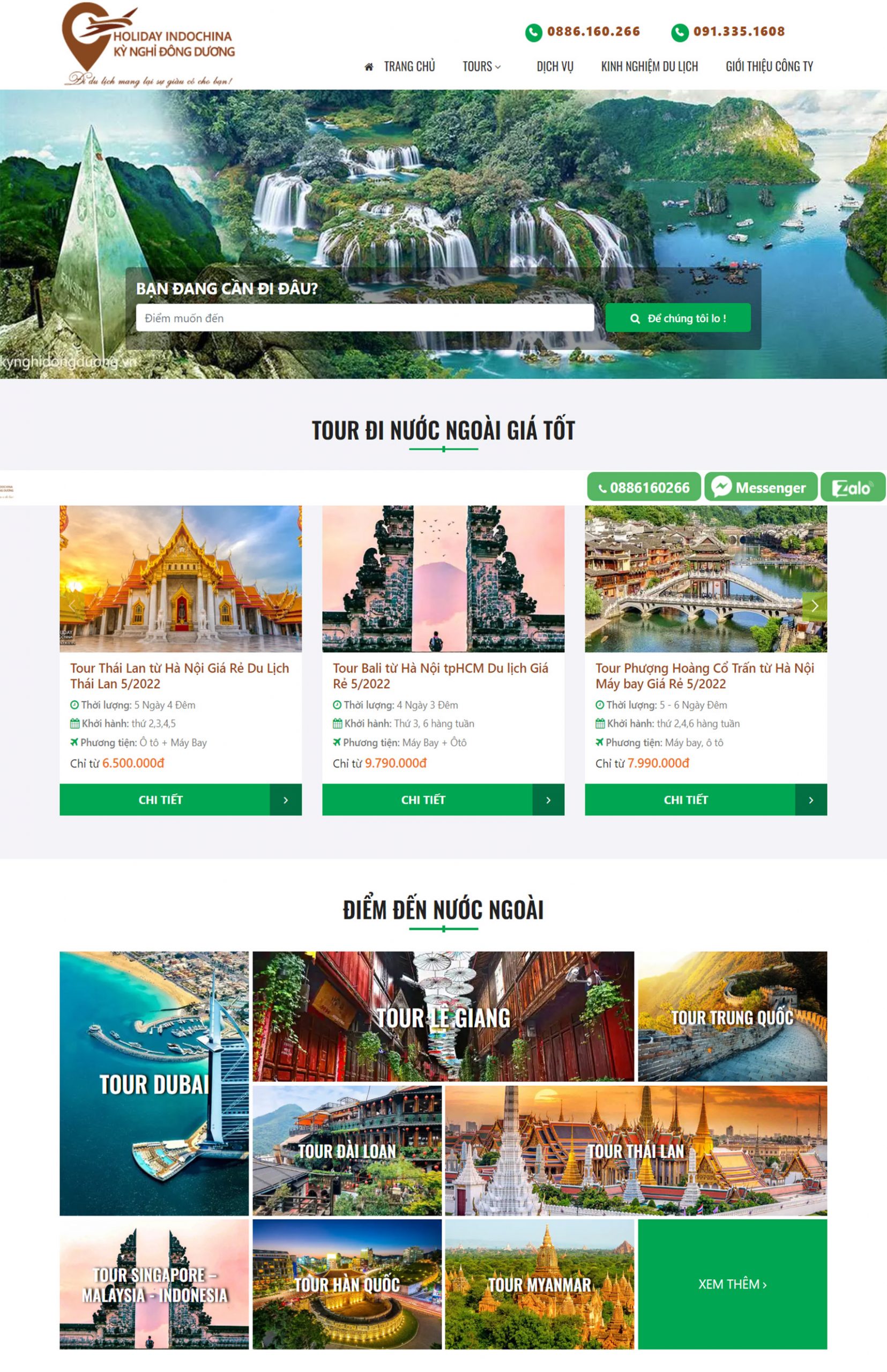 Web giao diện công ty giới thiệu sản phẩm